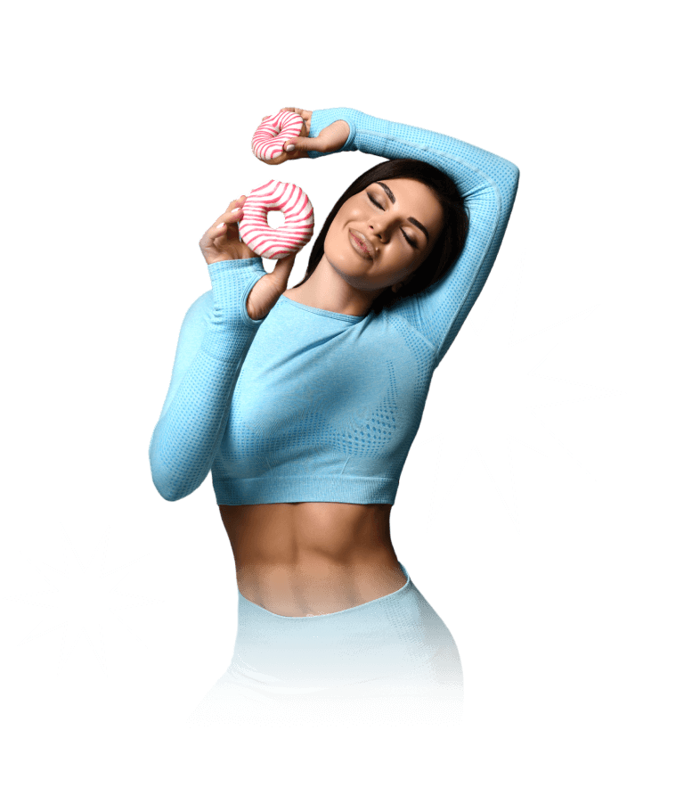 девушка с донатом